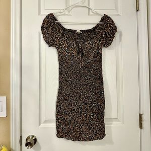 Short Sleeve Floral Body Con Dress